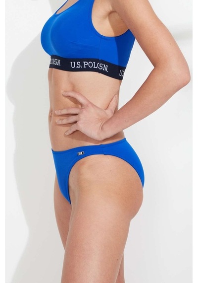 U.S. Polo Assn. Kadın Saks Mavi İnce Kenar Bikini Alt 21510