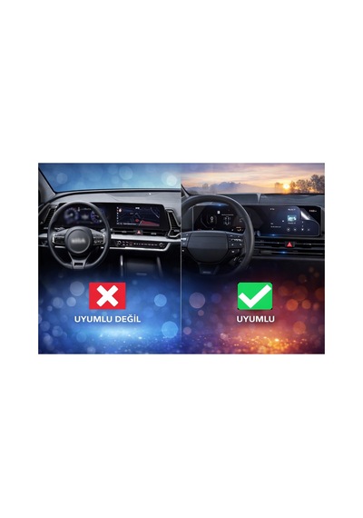 Kia Sportage Makyajlı Kasa Uyumlu 2025 2026 Model Büyük Bilgi Ekranı Ve Klima Paneli Ekran Koruyucu 9h Nano Koruma