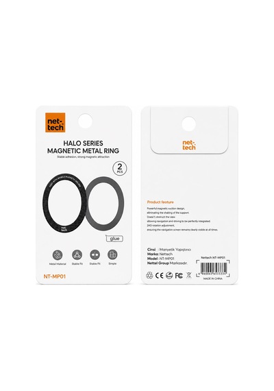 Nettech Nt-mp01 Magsafe Çiftli Araç İçi Metal Plaka - Siyah