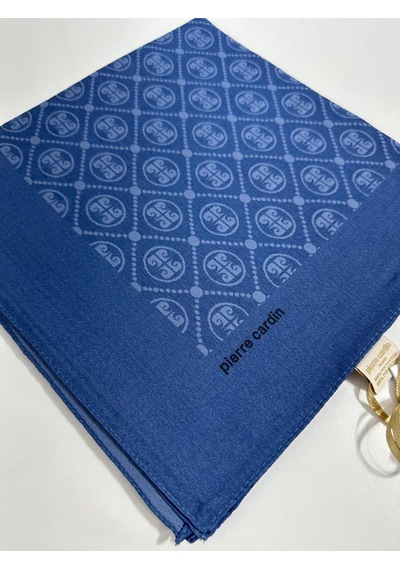 Pierre Cardin Elegans Monogram Eşarp - 1090750 -922 İndigo Mavi İndigo Mavi