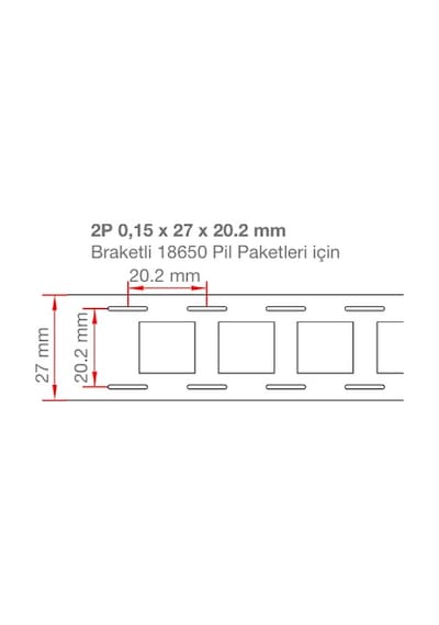 18650 Pil Punta İçin Nikel Kaplama Şerit Modelleri 10 Metre-8 Mm En X 0,20 Mm Kalınlık