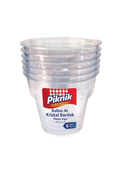 Piknik Kullan At Kristal Bardak 6'lı Şeffaf 1482 Sku: Zeusstk2ec462224e Açık Gri