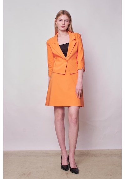 Kadın Yakalı Kapri Kollu Kolu Yırtmaçlı Hafif Likralı Kumaş Kısa Blazer Ceket Etek Jument 100083 -mango Mango Kadın Yakalı Kapri Kollu Kolu Yırtmaçlı Hafif Likralı Kumaş Kısa Blazer Ceket Etek Jument 100083 -mango Mango