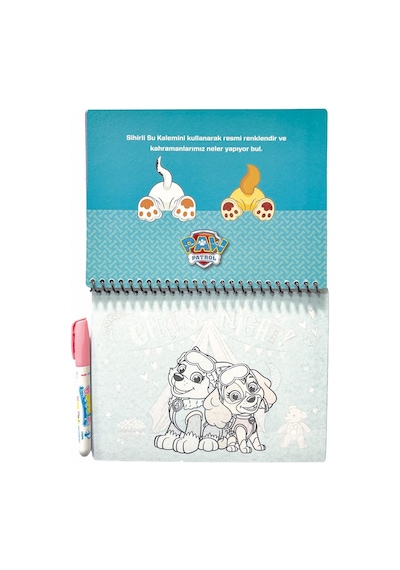 Pembe Paw Petrol Sulu Boyama Kitabı Sihirli Kalem Sihirli Boyama Eğitici Kitap Pembe Paw Petrol