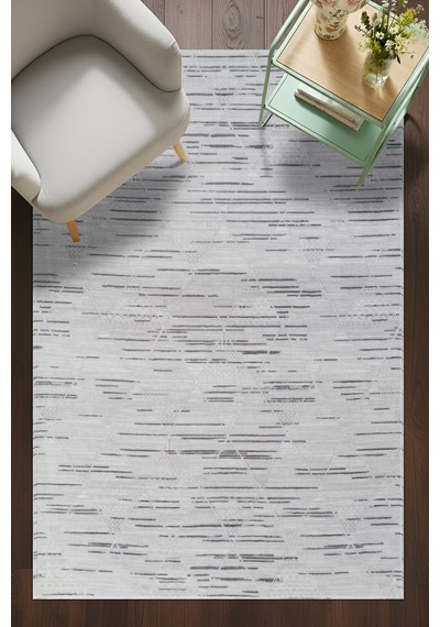 Villadia Home Textile Kaymaz Taban Modern Desen Halı Yolluk Leke Tutmaz Kolay Temizlenir Koridor Salon Yatak Mutfak Odası Vd4040gri Gri
