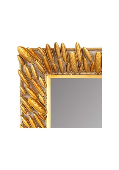 Vitale Kabuklu Model Dikdörtgen Ayna Gold Ak.Df0073 Sarı