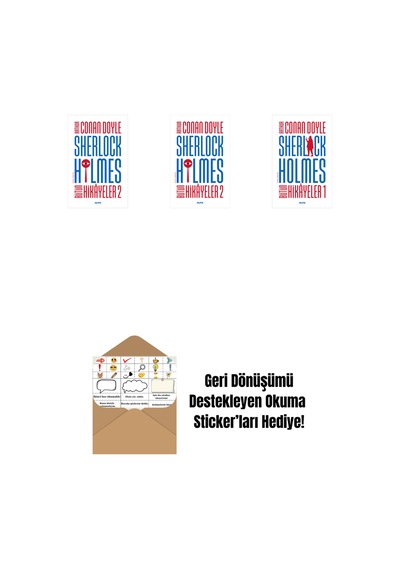 Sherlock Holmes - Bütün Hikayeler 2 + Sherlock Holmes - Bütün Hikayeler 2 Ciltli + Sherlock Holmes - Bütün Hikayeler 1 Ciltli + Okuma Sticker'ları