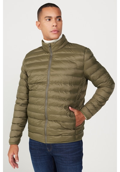 AC&Co / Altınyıldız Classics Erkek Hakı Standart Fit Normal Kesim Dik Yaka Mont Haki