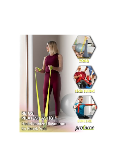 Pilates Lastiği Orta Sert Rb Os Sarı