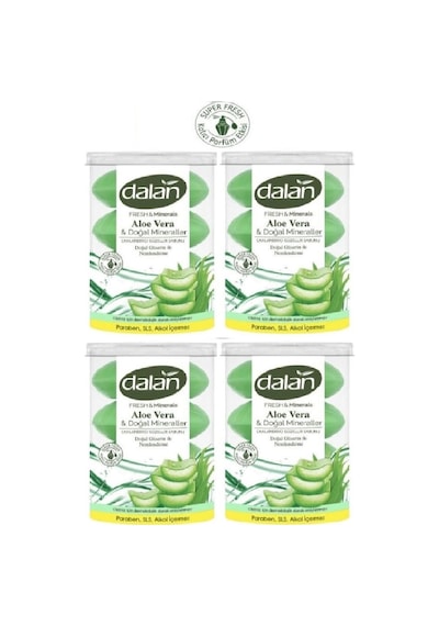 Dalan Fresh Minerals Duş Sabunu 16 Adet Aloe Vera 440 Gr x 4 Pake