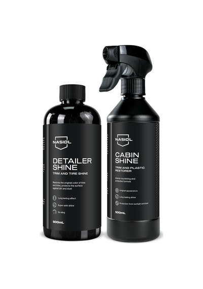 Nasiol Cabinshine Plastik Parlatıcı Ve Detailershine Lastik Parlatıcı Seti