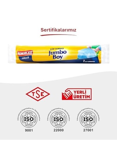 Güçlü Jumbo Boy Çöp Poşeti 7'li