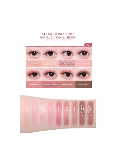 Paleti Perıpera All Take Mood Palette 007 Lets Go See Peach