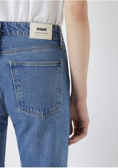 Jane Mid Vintage Classic Denim Mavi