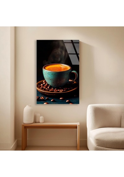 Kahve Keyfi - Cam Tablo - Deg0705 50 X 70 Cm