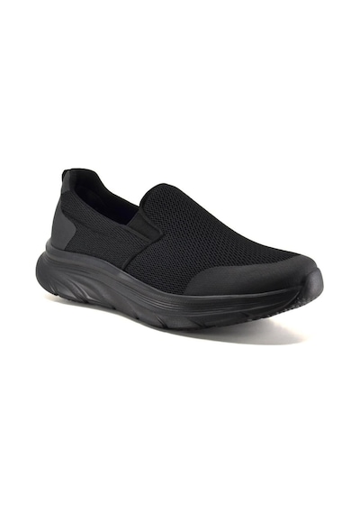 King Paolo D1114 Erkek Lastikli Memory Foam Comfort Düz Spor Ayakkabı Siyah