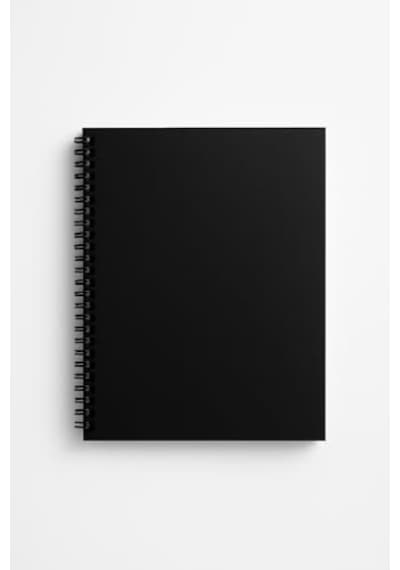 Spiralli Not Defteri A5 Boyut 15x21 Cm 60 Yaprak 90gr. Ivory Kağıt Ofis Için Uygun Siyah