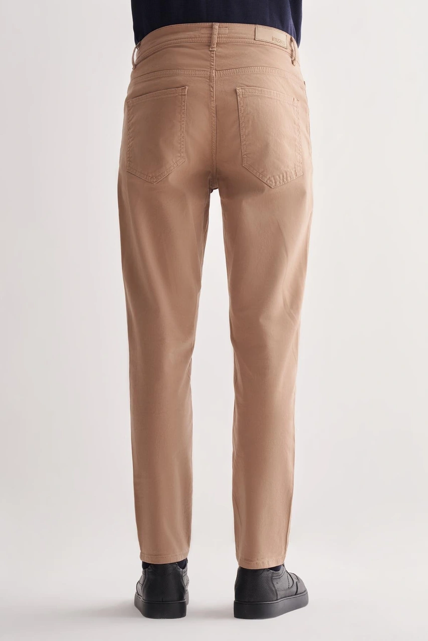 İmza Bej Casual Slim Fit 5 Cep Düz Paça Pantolon 1003255321 Bej