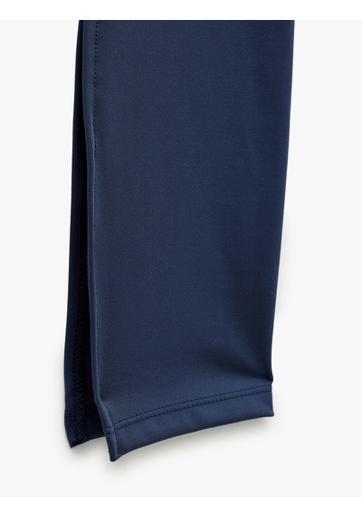 Koton Yüksek Bel Slim Fit İnterlok Spor Tayt Mavi 5sak40303nk Mavi