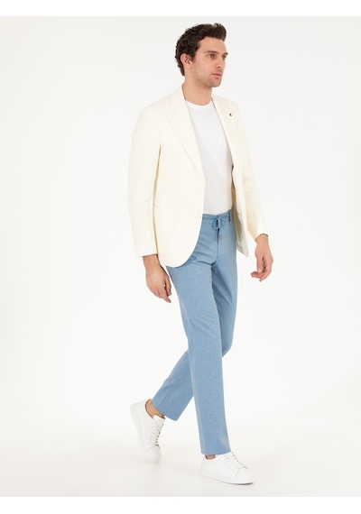 Cacharel Mavi Slim Fit Kumaş Pantolon