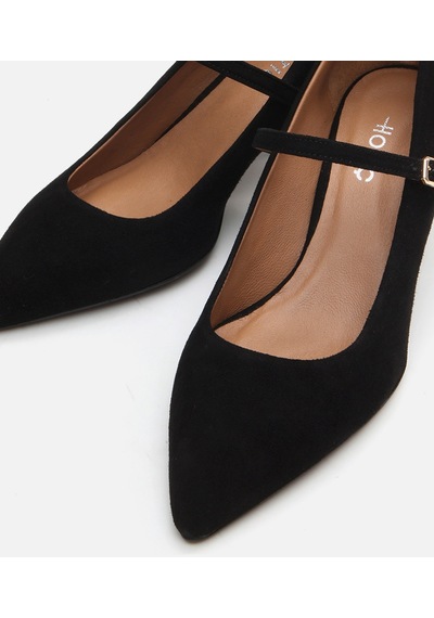 Hotiç Kadın Deri Mary Jane Siyah Stiletto