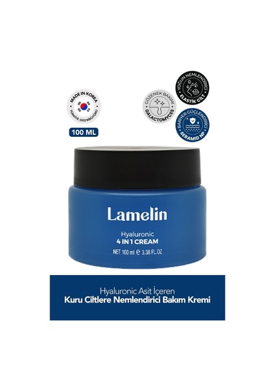 Lamelin Hyalüronik Asit İçeren Nemlendirici Bakım Kremi Lamelin Hyaluronic 4 in 1 Cream 100 ML