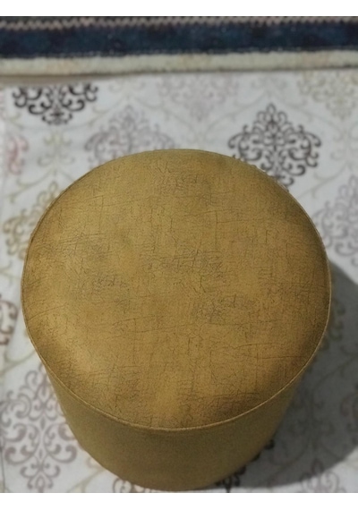 Nesilhomee-Ticaret Silinebilir Nubuk Ve Soho Kumaş Oval Puf