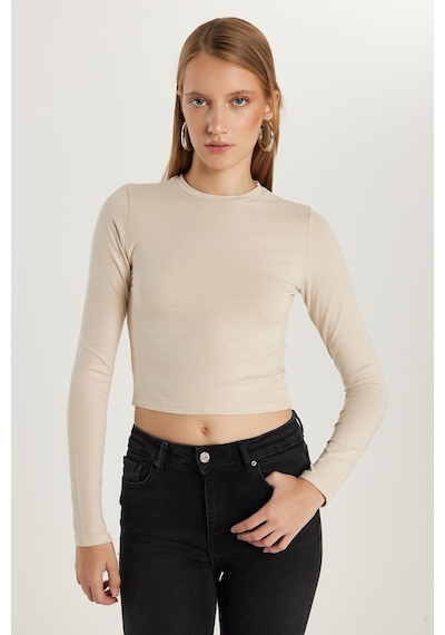 Tudors Kadın Slim Fit Pamuklu Düz Bisiklet Yaka Taş Bluz-35307 Taş Tudors Kadın Slim Fit Pamuklu Düz Bisiklet Yaka Taş Bluz-35307 Taş