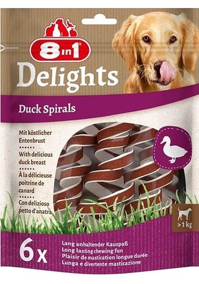 8in1 Smart Delights Ördekli Burgulu Köpek Ödülü 85 G