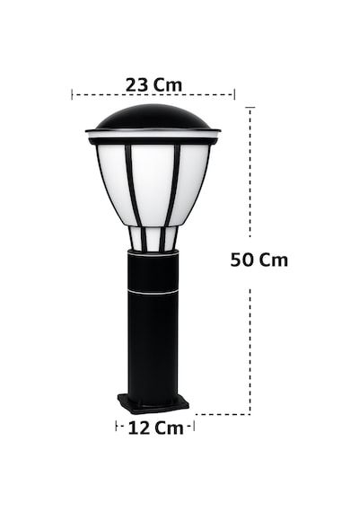 Zita Kupa 50 Cm Set Üstü Bahçe Lambası Bahçe Aydınlatma Armatürü / 230-50
