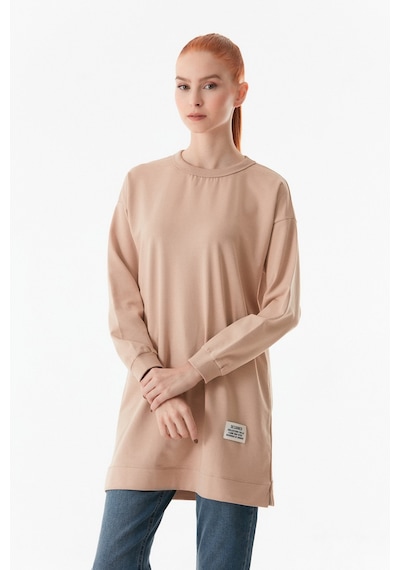 Fullamoda Fullamodest Basic Bisiklet Yaka Tunik 24ygb467204662-bej 24YGB467204662-Bej