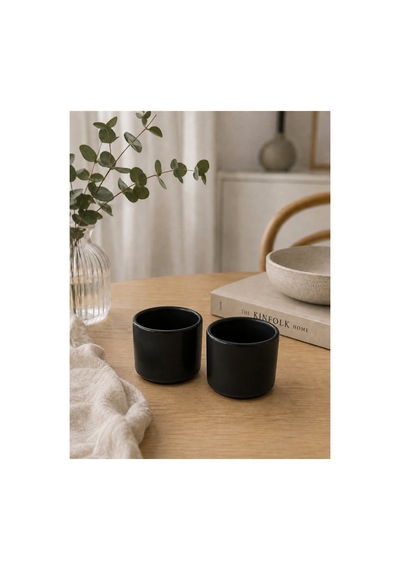 2'li Set Siyah Seramik Kupa 175 Ml Minimal Kahve Kupası Çay Fincanı Espresso Ve Türk Kahvesi Bardağı Siyah - 915616777 Siyah 2'li Set Siyah Seramik Kupa 175 Ml Minimal Kahve Kupası Çay Fincanı Espresso Ve Türk Kahvesi Bardağı Siyah - 915616777 Siyah