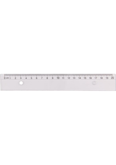 Ark Renkli Plastik Cetvel 20 Cm Kod:006 Şeffaf