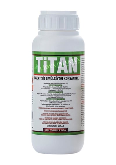Titan Emülsiyon Konsantre Haşere İlacı 500 Ml Karasinek Hamam Böceği Pire Karınca Kene
