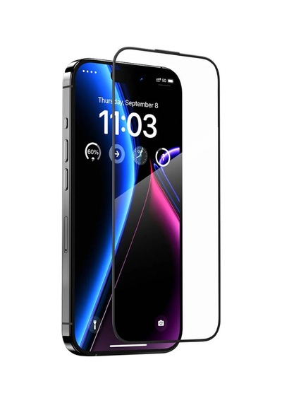Benks Glasswarrior Sapphire Coating Ekran Koruyucu İp15/14 Pro - 0.4/black