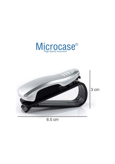 Microcase Araç Içi Mandallı Gözlük Tutucu Klips Gümüş - Al2994 (548235777)
