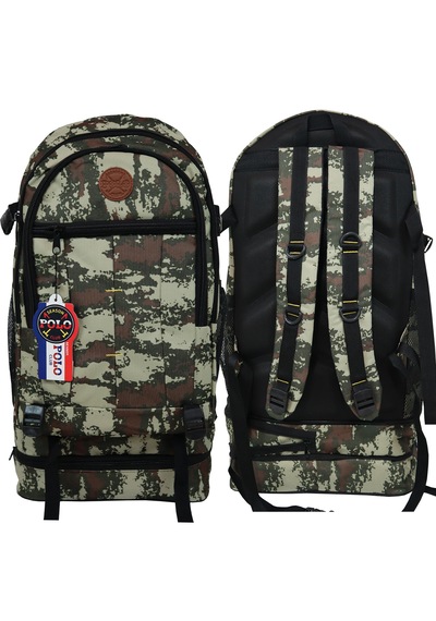Season Mountaıner 90 Litre Körüklü Dağcı Unisex Sırt Çantası Büyük Hacimli Kamp & Outdoor Çanta Kamuflaj