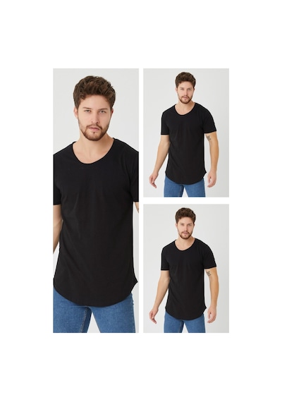 Cool Tarz Siyah-siyah-siyah Erkek Regular/normal Kesim Pis Yaka Kısa Kollu T-shirt Siyah-siyah-siyah Siyah-siyah-siyah Cool Tarz Siyah-siyah-siyah Erkek Regular/normal Kesim Pis Yaka Kısa Kollu T-shirt Siyah-siyah-siyah Siyah-siyah-siyah