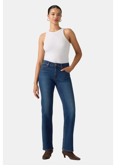Levi's 723 Yüksek Bel Düz Paça True Blue Dark Indigo Kadın Jean-16559 Lacivert