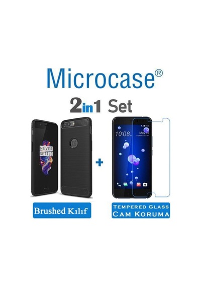 Microcase Oneplus 5 Brushed Carbon Fiber Silikon Tpu Kilif + Cam 283031151 - Seçenek / Cam Koruma-Cam Istiyorum