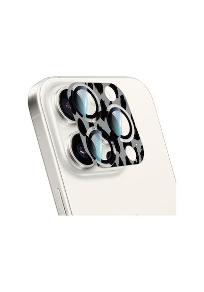 Apple Uyumlu   iPhone 16 Pro Max Caseworld Crystal Color Serisi Full Kamera Lens Koruyucu Gri