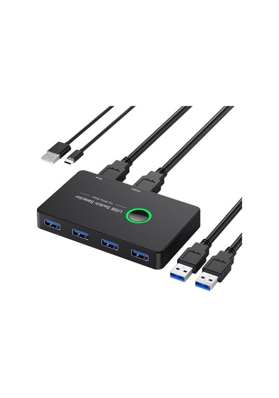 Usb 3.0 Anahtarı, 2'si 4 Arada 2 Bilgisayar Paylaşımı 4 Bağlantı Noktalı Usb Kvm Switcher Hub Pc Mouse Klavye Yaz