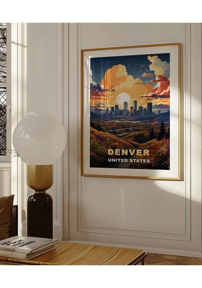 Çerçevesiz Poster Denver'ın Parlayan Ufku