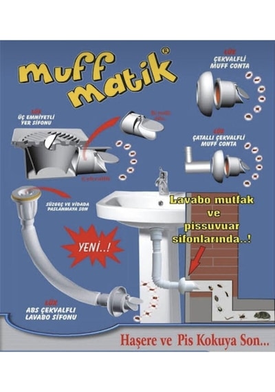 Muff Matik Koku Giderici Lavabo Sifon Kokumatik Çekvalf Lavabo Koju Önleyici Diğer