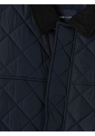 Lcwaıkıkı Classic Lacivert Regular Fit Kadife Yaka Erkek Şişme Mont