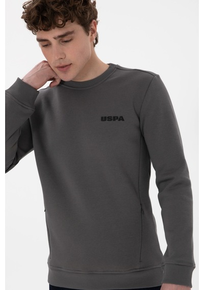 U.S. Polo Assn. Erkek Regular Fit Bisiklet Yaka Antrasit Sweatshirt 50292362-VR006