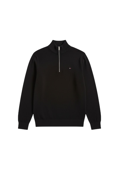 Tommy Hilfiger Tjm Slm Ess Lıght Zıp Swtr Ext Erkek Siyah Kazak - Dm0dm21654