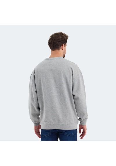 Slazenger VADIK Oversize Erkek  Gri Sweatshirt