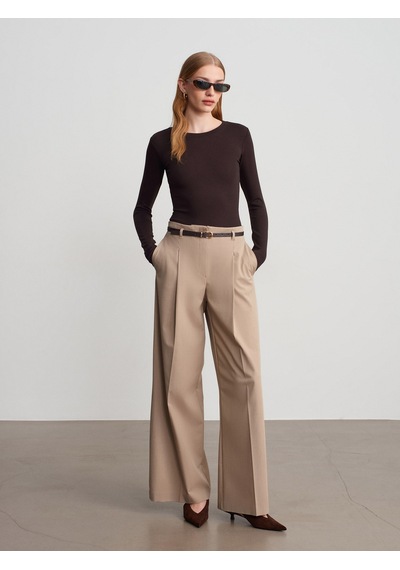 Dilvin 32695 Uzun Kollu Bodysuit-koyu Kahve Koyu Kahve