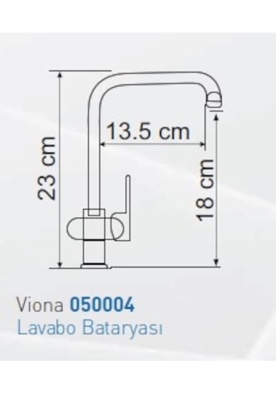 Siyam Viona Kuğu Lavabo Bataryası Krom